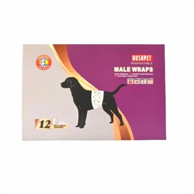 HUSHPET 815 * 205MM L Loj Disposable Dog Belly Bands Rau zis nqus
